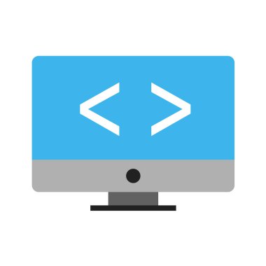 bilgisayar izleme simgesi, vektör illüstrasyonu