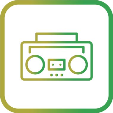 ses teybi vektör illüstrasyonu, basit simge