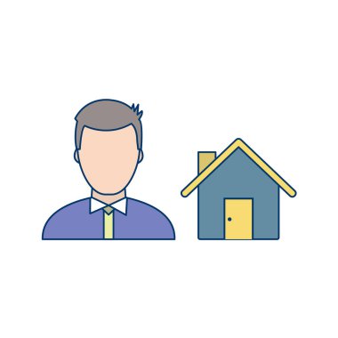 Emlak simgesi vektör illüstrasyonu 