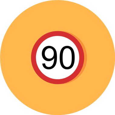 bir numaralı düz vektör simgesi