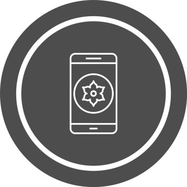 Galeri Mobil Uygulama Simgesi Moda Biçimli İzole Arkaplan