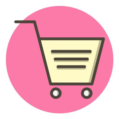 Alışveriş arabası vektör simgesi