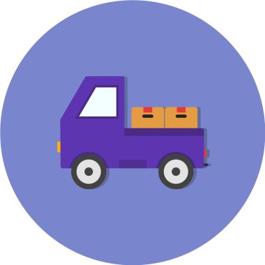 Kamyon simgesi beyaz arka planda izole edilmiş. ulaşım sembolü vektör çizimi. 