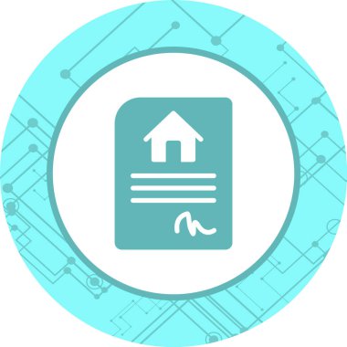 Ev Sözleşmesi Simgesi Moda Biçimli Ayrı Arka Gruplandırma