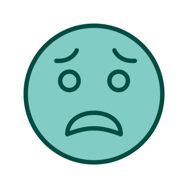 Korkak Emoji Simgesi Moda Tarzı İzole Arkaplan