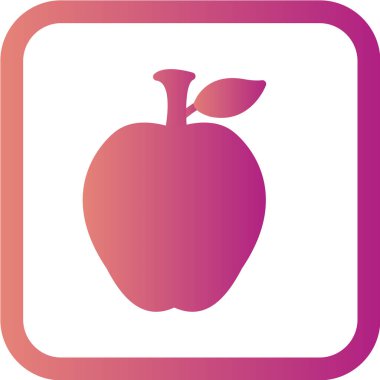 elma simgesi tasarımı, vektör illüstrasyon eps10 grafiği