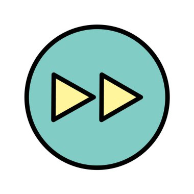 müzik düğmesi vektör illüstrasyonu, basit simge