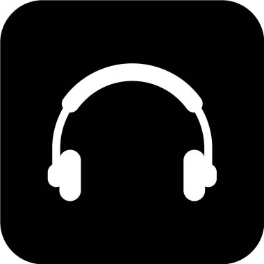 kulaklık simgesi vektör illüstrasyonu