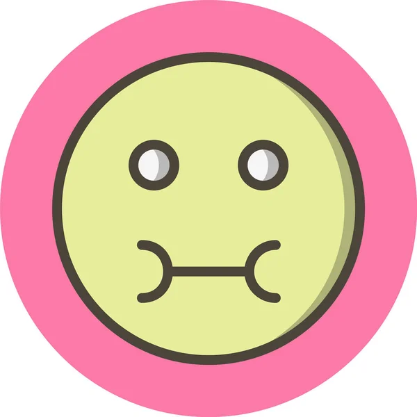 Άρρωστη Εικόνα Emoji Μοντέρνο Στυλ Απομονωμένο Φόντο — Διανυσματικό Αρχείο