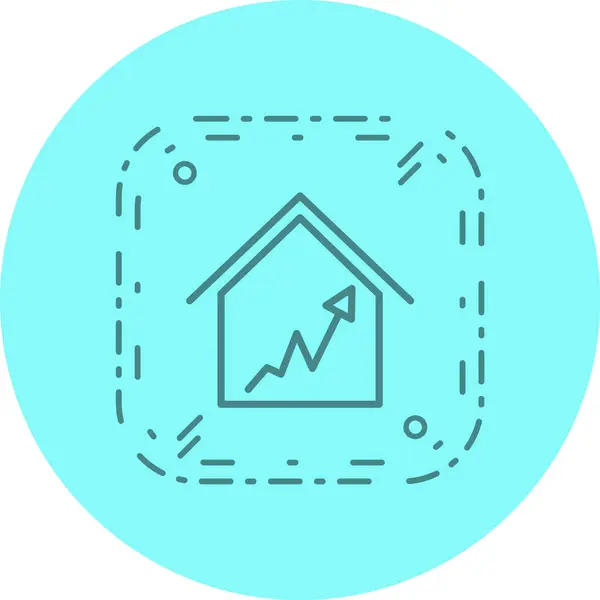 Graph House Ikonen Trendig Stil Isolerad Bakgrund — Stock vektor