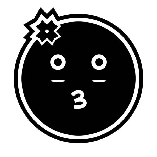 Girl Emoji Icon Trendy Style Isolated Background — Stock Vector