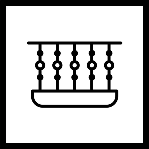 Balkonvektorabbildung Einfaches Symbol — Stockvektor