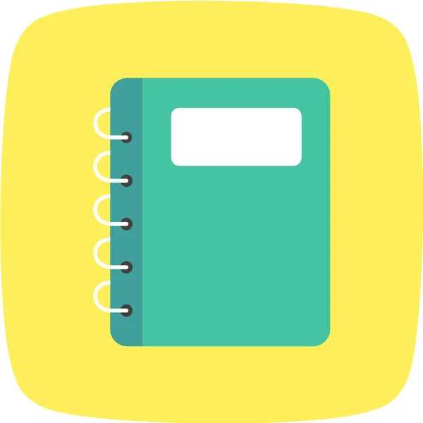 Notebook Vectoricoon Onderwijsbord — Stockvector