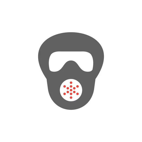 Icono Máscara Gas Estilo Moda Fondo Aislado — Vector de stock