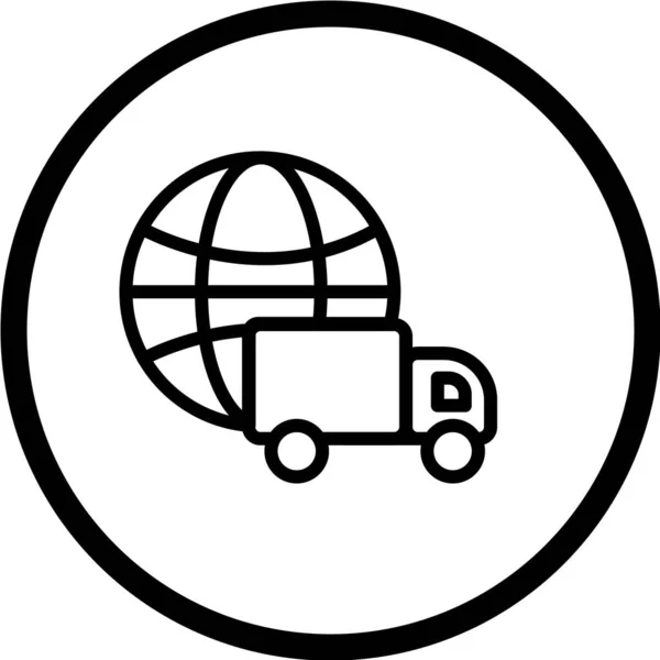 Logistik Lieferleitung Vektor Symbol — Stockvektor