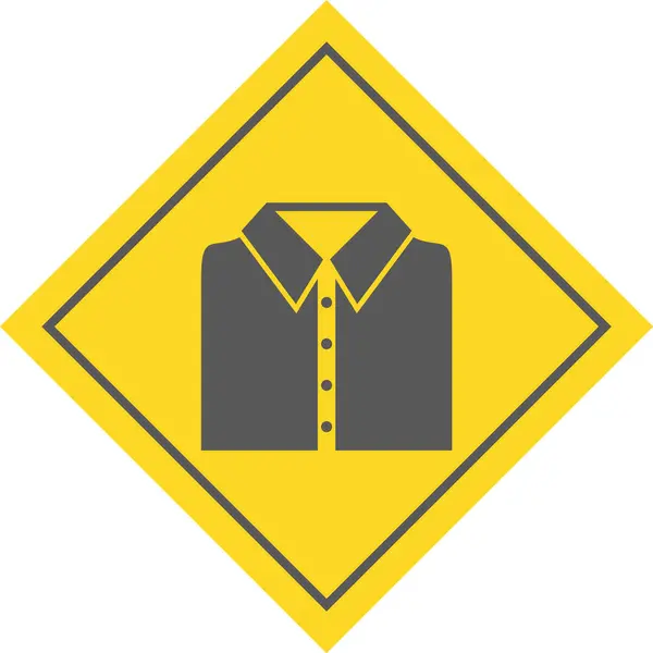 Školní Košile Ikona Módním Stylu Izolované Pozadí — Stockový vektor