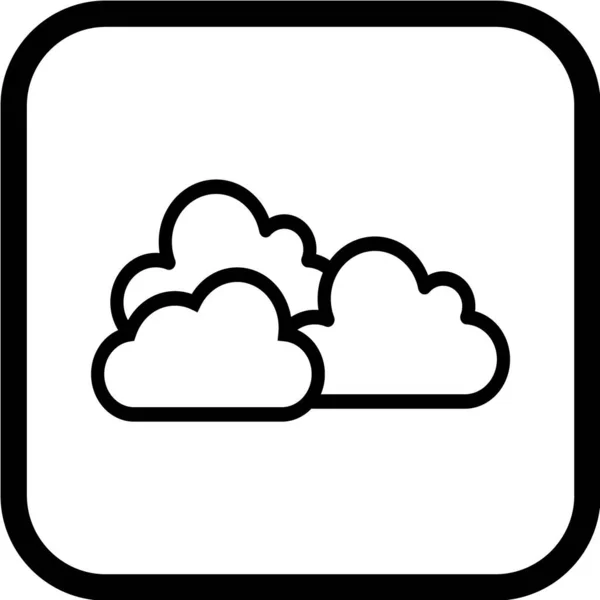 Ilustração Vetorial Ícone Nuvem —  Vetores de Stock