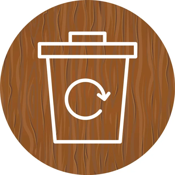 Garbage Recycle Icon Trendy Stijl Geïsoleerde Backgroun — Stockvector
