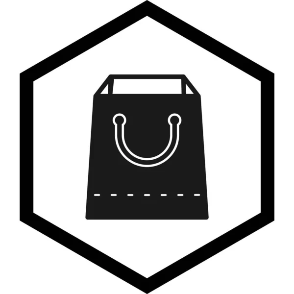 Shopping Bag Icon Trendigen Stil Isolierten Hintergrund — Stockvektor