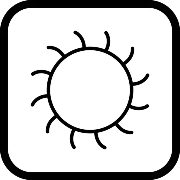 Sonnensymbol Trendigen Stil Isoliert Hintergrund — Stockvektor