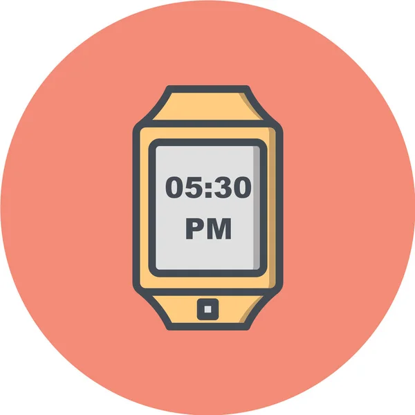 Ilustración Vectorial Simple Reloj Inteligente Icono — Vector de stock