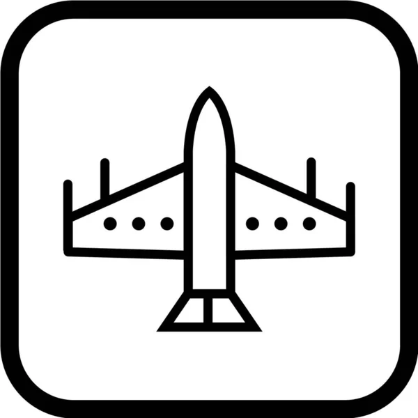 Icono Vector Avión Señal Viaje — Archivo Imágenes Vectoriales