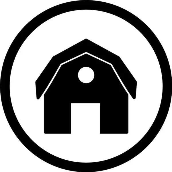 納屋のウェブアイコンのベクトル図 — ストックベクタ