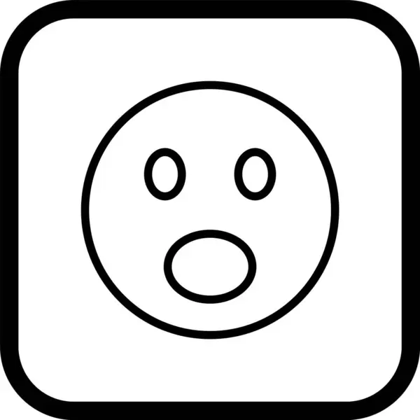 Ícone Emoji Surpreendido Estilo Moderno Isolado Fundo —  Vetores de Stock