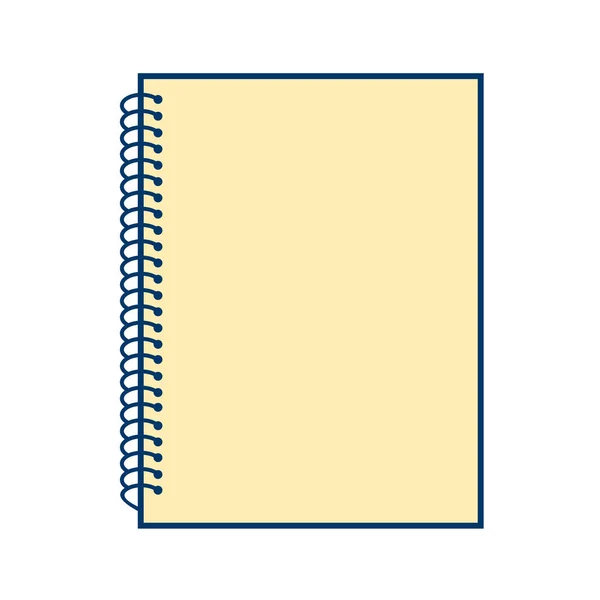 Notebook Branco Isolado Branco —  Vetores de Stock