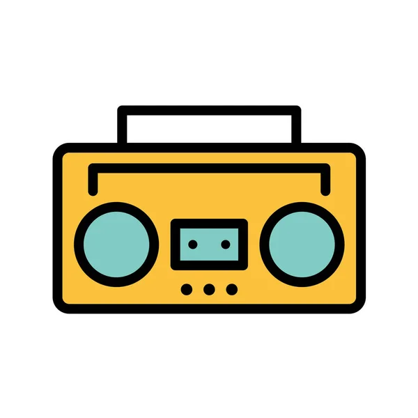 Vector Illustration Simple Icon Cassette Player — Stock Vector