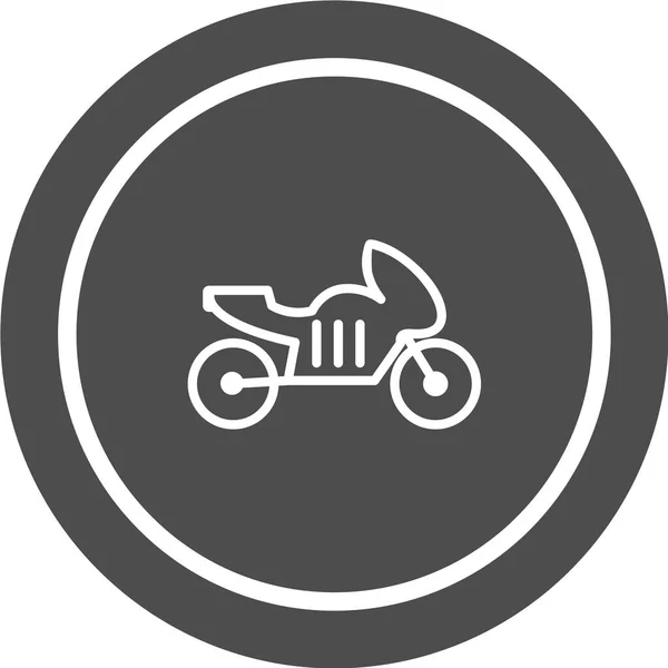 Motorfiets Vector Pictogram Scooterteken Fietssymbool — Stockvector