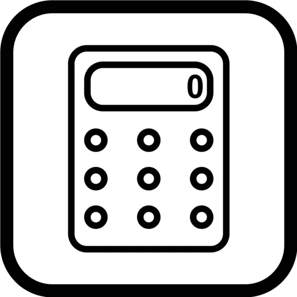 Icono Calculadora Ilustración Vectorial — Archivo Imágenes Vectoriales