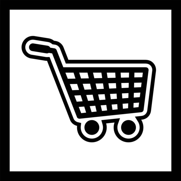 Shopping Cart Icon Trendy Style Isolated Background — Stock Vector