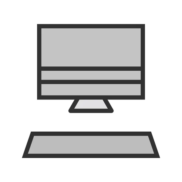 Computer Pictogram Trendy Stijl Geïsoleerde Achtergrond — Stockvector