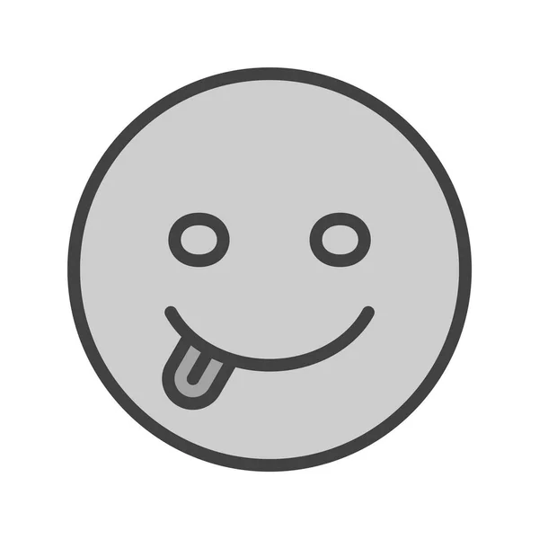 Nyelv Emoji Ikon Divatos Stílus Elszigetelt Háttér — Stock Vector