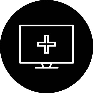 bilgisayar izleme simgesi, vektör illüstrasyonu