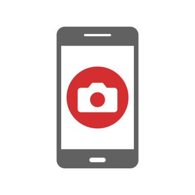 Kamera Mobil Uygulama Simgesi Moda Biçimli İzole Arkaplan
