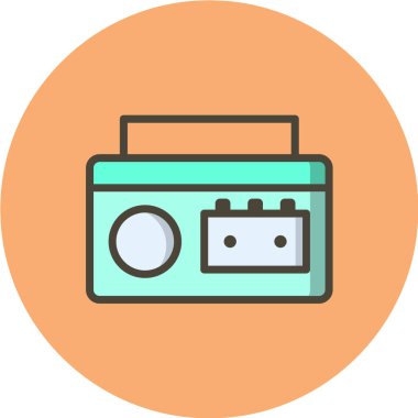 radyo simgesi vektör illüstrasyonu 