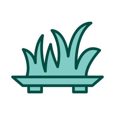 Çimen Simgesi Moda Biçiminde İzole Arkaplan