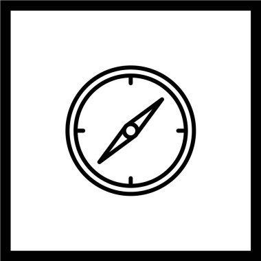 Pusula vektör simgesi. Navigasyon sembolü. yön işareti