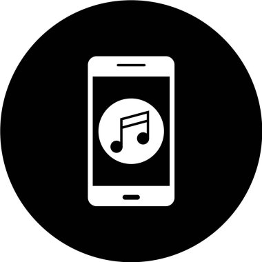 vektör siyah ve beyaz cep telefonu simgesi