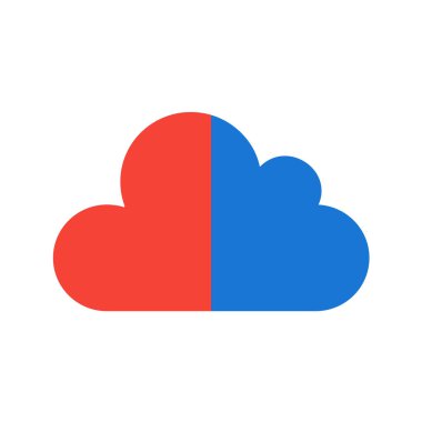 bulut simgesi, vektör illüstrasyonu