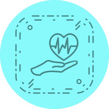 Moda Biçimli Ayrı Arkaplanda Sağlık Simgesi Simgesi     