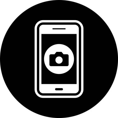 Kamera Mobil Uygulama Simgesi Moda Biçimli İzole Arkaplan