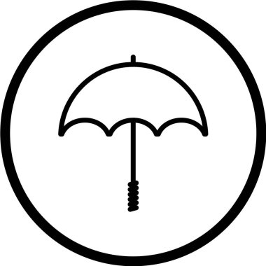 şemsiye simgesi vektör illüstrasyonu