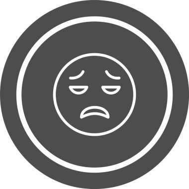 Moda Biçiminde Hayal kırıklığına uğramış Emoji Simgesi İzole Arkaplanı