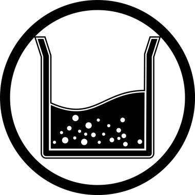 Beaker Yarım Doldurma Simgesi Moda Biçimli İzole Arkaplan      