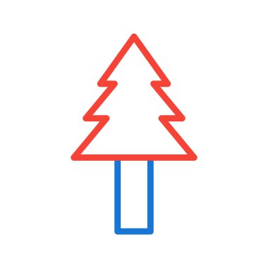 Çam Ağacı Simgesi Moda Tarzı İzole Arkaplan   