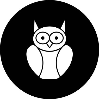 Şirin bir baykuşun vektör çizimi