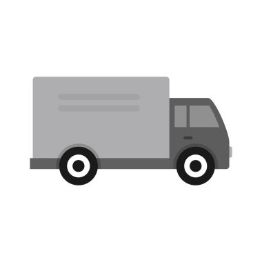 Kamyon Simgesi Moda Biçiminde İzole Arkaplan